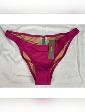J. Crew Boomerang High Leg Bikini Bottom Fushia Pink Swimsuit NEW 3X